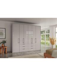 John Lewis Osaka 2.5m Bi-Fold Wardrobe with 6 Glass Doors & 6 Glass Drawers - thumbnail 2