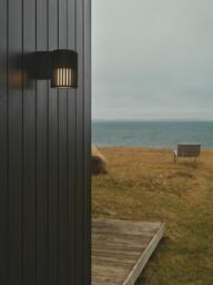 Nordlux Aludra Ribbed Outdoor Wall Light, Black - thumbnail 4