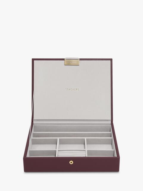 Stackers Classic Lid Jewellery Box, Burgundy - image 1
