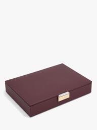 Stackers Classic Lid Jewellery Box, Burgundy - thumbnail 3