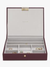Stackers Classic Lid Jewellery Box, Burgundy - thumbnail 5
