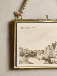 nkuku Kiko Landscape Photo Frame, Antique Brass - thumbnail 3