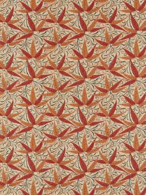 Morris & Co. Bamboo Made to Measure Curtains or Roman Blind, Russett/Sienna - image 1