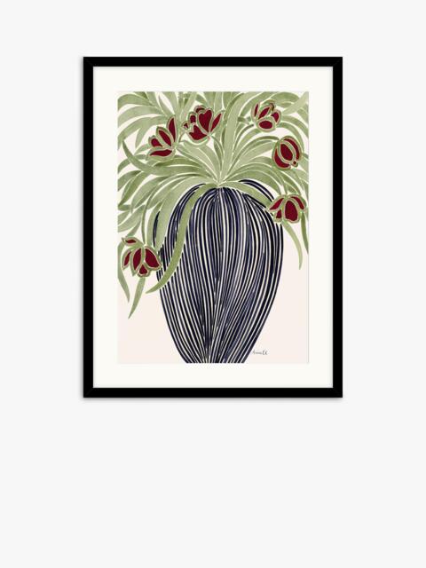John Lewis La Poire 'May Tulips' Framed Print & Mount, Black/Green - image 1