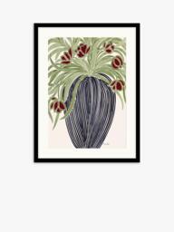 John Lewis La Poire 'May Tulips' Framed Print & Mount, Black/Green - thumbnail 1