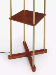 John Lewis Harrison Square Shelves Floor Lamp, Walnut/Steel - thumbnail 5