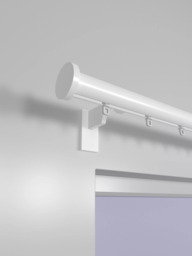 John Lewis Made to Order Select Gliding Curtain Pole with Disc Finial, Wall Fix, Dia.30mm - thumbnail 2