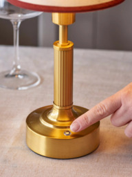 John Lewis Baily Rechargable Portable Table Lamp, Brass - thumbnail 5
