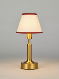 John Lewis Baily Rechargable Portable Table Lamp, Brass - thumbnail 1