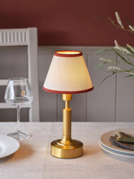 John Lewis Baily Rechargable Portable Table Lamp, Brass - thumbnail 6