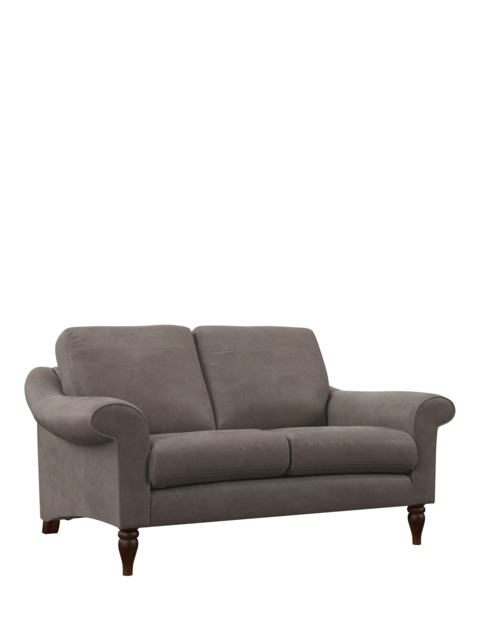 John Lewis Camber Small 2 Seater Leather Sofa, Dark Leg - image 1