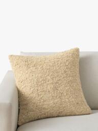 Pottery Barn Carson Woven Cushion Cover, Dark Flax
