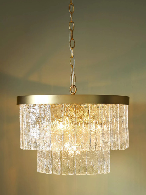 Laura Ashley Durnsford 4 Arm Chandelier Ceiling Light, Matt Antique Brass - image 1
