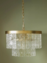 Laura Ashley Durnsford 4 Arm Chandelier Ceiling Light, Matt Antique Brass - thumbnail 2