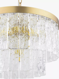 Laura Ashley Durnsford 4 Arm Chandelier Ceiling Light, Matt Antique Brass - thumbnail 4