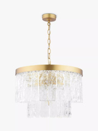Laura Ashley Durnsford 4 Arm Chandelier Ceiling Light, Matt Antique Brass - thumbnail 3