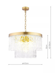 Laura Ashley Durnsford 4 Arm Chandelier Ceiling Light, Matt Antique Brass - thumbnail 5
