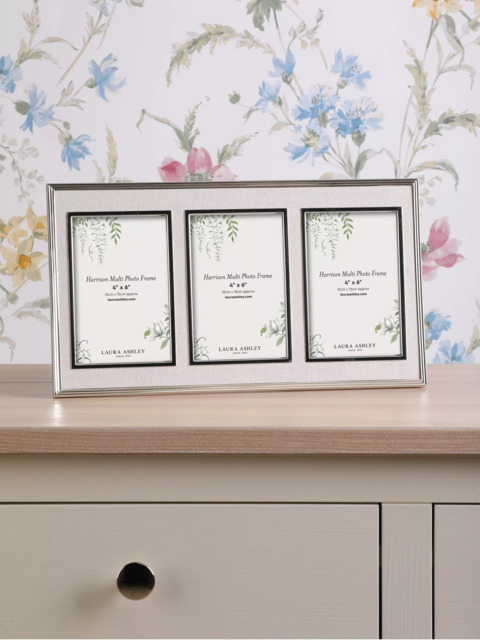 "Laura Ashley Harrison Triple Photo Frame, 4 x 6"" (10 x 15cm)" - image 1