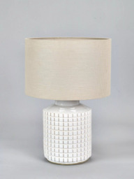 Pacific Malone Stoneware Table Lamp, White - thumbnail 2