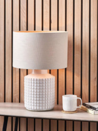 Pacific Malone Stoneware Table Lamp, White - thumbnail 3
