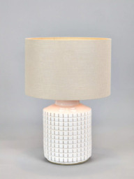 Pacific Malone Stoneware Table Lamp, White - thumbnail 1