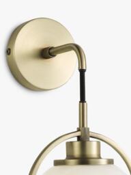 John Lewis Contour Wall Light, Opal Glass - thumbnail 5