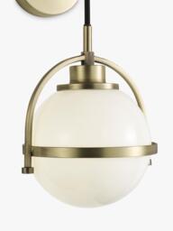 John Lewis Contour Wall Light, Opal Glass - thumbnail 4