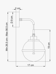 John Lewis Contour Wall Light, Opal Glass - thumbnail 2