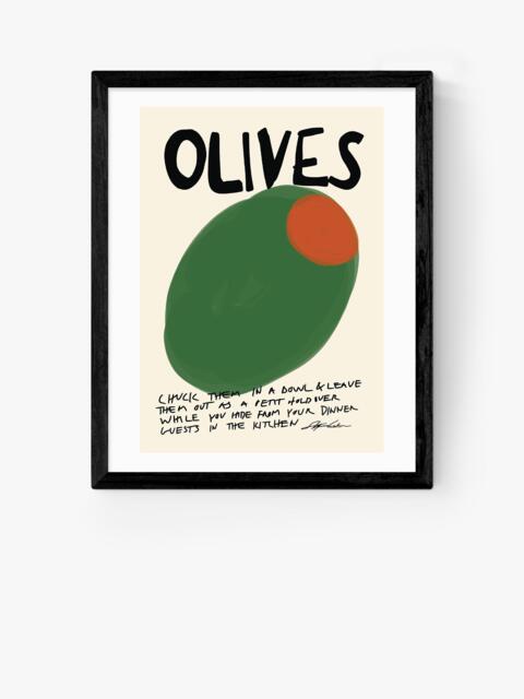 EAST END PRINTS Stephie Cardona 'Olives' Framed Print, 53.4 x 43.4cm, Black - image 1