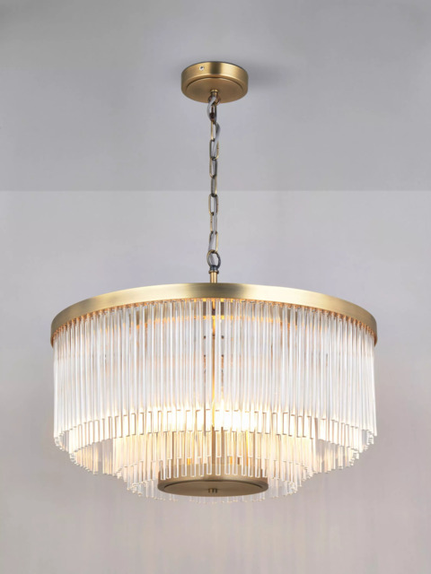 John Lewis Lexton XL Pendant Ceiling Light, Matte Antique Brass - image 1
