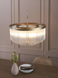 John Lewis Lexton XL Pendant Ceiling Light, Matte Antique Brass - thumbnail 3