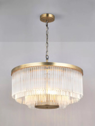 John Lewis Lexton XL Pendant Ceiling Light, Matte Antique Brass - thumbnail 1