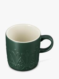 Le Creuset Stoneware L'Etoile Christmas Star Mug, 350ml, Foret - thumbnail 3