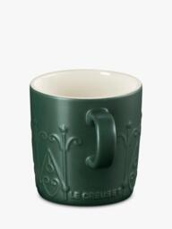 Le Creuset Stoneware L'Etoile Christmas Star Mug, 350ml, Foret - thumbnail 2