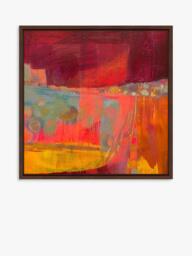 John Lewis Lucy Rogers-Smith 'Colours Fly' Framed Canvas Print, 86 x 86cm, Red