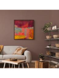 John Lewis Lucy Rogers-Smith 'Colours Fly' Framed Canvas Print, 86 x 86cm, Red - thumbnail 2