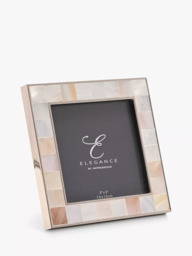 "Impressions Elegance Mother of Pearl Photo Frame, 3 x 3"" (8 x 8cm), White" - thumbnail 1