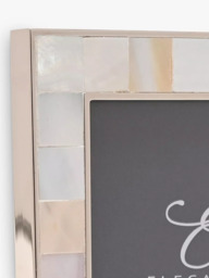 "Impressions Elegance Mother of Pearl Photo Frame, 3 x 3"" (8 x 8cm), White" - thumbnail 3