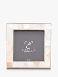 "Impressions Elegance Mother of Pearl Photo Frame, 3 x 3"" (8 x 8cm), White" - thumbnail 2