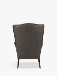 John Lewis Shaftesbury Leather Wing Chair, Dark Leg - thumbnail 6