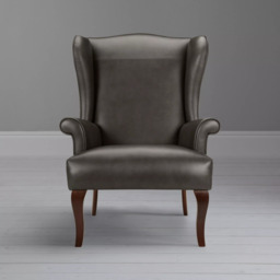 John Lewis Shaftesbury Leather Wing Chair, Dark Leg - thumbnail 3