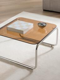 John Lewis Retro Glass Coffee Table, Amber - thumbnail 6