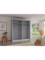 John Lewis Osaka 2m Bi-Fold Wardrobe with 2 Glass Doors & 2 Mirrored Doors - thumbnail 3