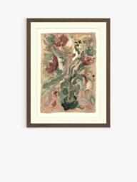 John Lewis Harlie Briggs 'Flower Market' Framed Print & Mount, 42 x 32cm, Pink/Green - thumbnail 1