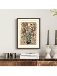 John Lewis Harlie Briggs 'Flower Market' Framed Print & Mount, 42 x 32cm, Pink/Green - thumbnail 2