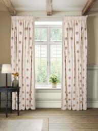 John Lewis Wilcote Pomegranate Embroidery Pair Blackout Lined Pencil Pleat Curtains - thumbnail 1