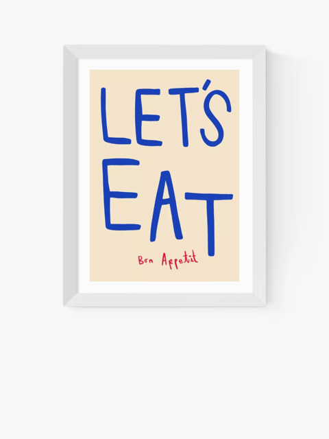 EAST END PRINTS SimplyExtraJordanary 'Let's Eat' Framed Print