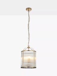 Bay Lighting Stockwell Ribbed 4 Arm Pendant Ceiling Light, Brass - thumbnail 2