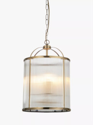 Bay Lighting Stockwell Ribbed 4 Arm Pendant Ceiling Light, Brass