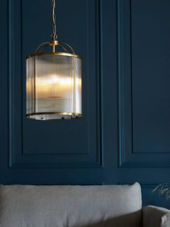 Bay Lighting Stockwell Ribbed 4 Arm Pendant Ceiling Light, Brass - thumbnail 3